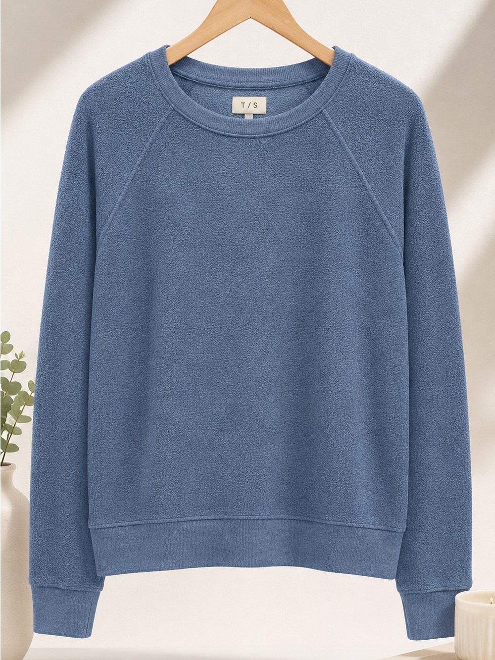 Thread & Supply Dusty Blue Terry Crewneck Sweatshirt (367)